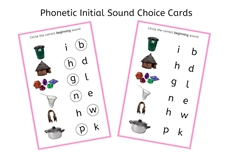 Pink Language Serie E - Initial Sound Choice Cards
