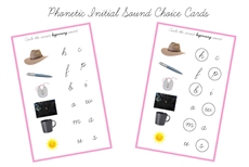 Pink Language Serie E - Initial Sound Choice Cards
