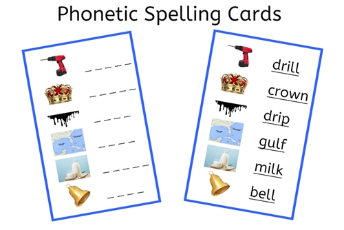 Blue Language Series K - Spelling Cards