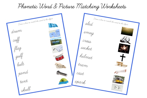Blue Language Series E - Word & Picture Match