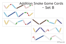 IFIT Montessori: Addition Snake Game Cards - Set B