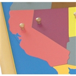 California - Puzzle Piece Of USA (Wood Knob)