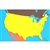 USA - Puzzle Piece Of North America (Plastic Knob)