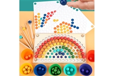 Rainbow Sorting Board with Pattern Cards