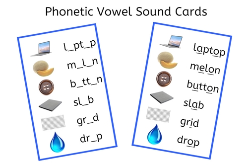 Blue Language Series J - Vowel Sound Cards