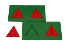 IFIT Montessori: Wood Triangles: 4 Plates