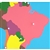Brazil - Puzzle Piece Of South America (Plastic Knob)