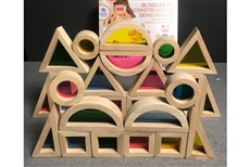 Rainbow Building Blocks with Acrylic Board